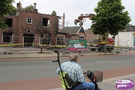 Sloop uitgebrand Chinees restaurant Plein Zuid Aalten.