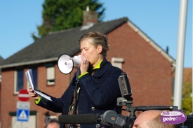 Protestmars tegen sluiting pinautomaat in Bredevoort.