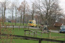 Ruitster gewond na trap van paard in Corle bij Winterswijk.