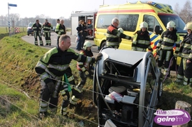 Ongeval met scootmobiel: twee personen gewond overgebracht naar het ziekenhuis.