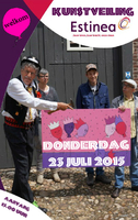 Uitnodiging kunstveiling open mijn wereld op donderdag 23 juli