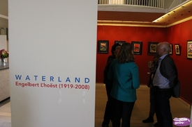 Opening expositie Waterland van Engelbert L'hoest in Koppelkerk, Bredevoort