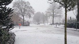 Livestream:Sneeuwbui trekt over de Achterhoek